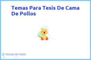 Tesis de Cama De Pollos: Ejemplos y temas TFG TFM