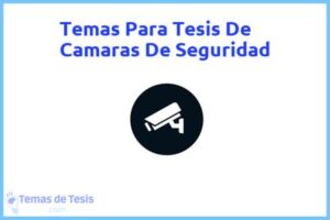 Tesis de Camaras De Seguridad: Ejemplos y temas TFG TFM