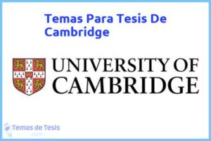 Tesis de Cambridge: Ejemplos y temas TFG TFM
