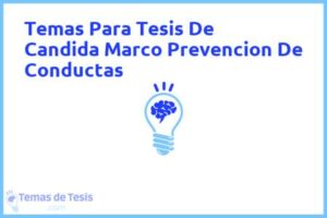 Tesis de Candida Marco Prevencion De Conductas: Ejemplos y temas TFG TFM