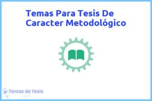Tesis de Caracter Metodológico: Ejemplos y temas TFG TFM