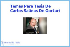 Tesis de Carlos Salinas De Gortari: Ejemplos y temas TFG TFM