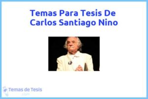 Tesis de Carlos Santiago Nino: Ejemplos y temas TFG TFM
