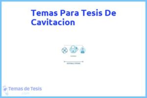 Tesis de Cavitacion: Ejemplos y temas TFG TFM