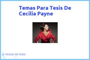 Tesis de Cecilia Payne: Ejemplos y temas TFG TFM