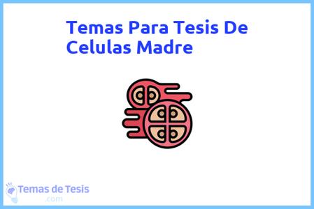 temas de tesis de Celulas Madre, ejemplos para tesis en Celulas Madre, ideas para tesis en Celulas Madre, modelos de trabajo final de grado TFG y trabajo final de master TFM para guiarse