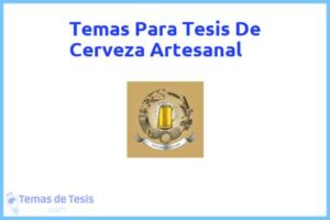 Tesis de Cerveza Artesanal: Ejemplos y temas TFG TFM