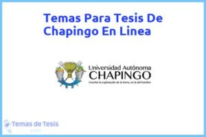 Tesis de Chapingo En Linea: Ejemplos y temas TFG TFM
