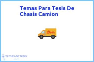 Tesis de Chasis Camion: Ejemplos y temas TFG TFM
