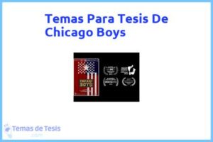 Tesis de Chicago Boys: Ejemplos y temas TFG TFM