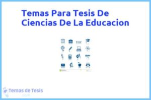 Tesis de Ciencias De La Educacion: Ejemplos y temas TFG TFM