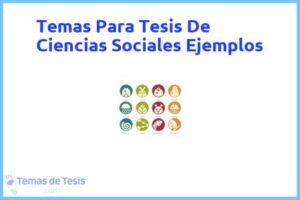 Tesis de Ciencias Sociales Ejemplos: Ejemplos y temas TFG TFM
