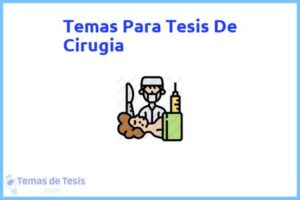 Tesis de Cirugia: Ejemplos y temas TFG TFM