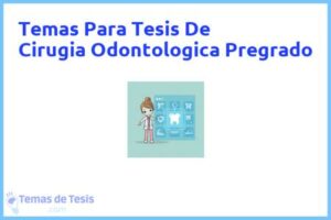 Tesis de Cirugia Odontologica Pregrado: Ejemplos y temas TFG TFM