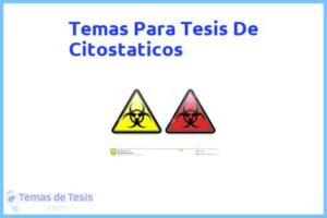 Tesis de Citostaticos: Ejemplos y temas TFG TFM