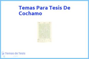 Tesis de Cochamo: Ejemplos y temas TFG TFM