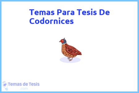 temas de tesis de Codornices, ejemplos para tesis en Codornices, ideas para tesis en Codornices, modelos de trabajo final de grado TFG y trabajo final de master TFM para guiarse