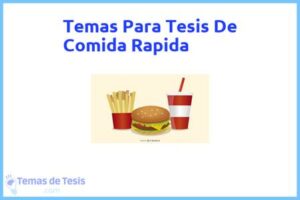 Tesis de Comida Rapida: Ejemplos y temas TFG TFM