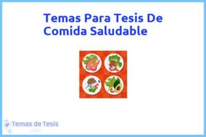 Tesis de Comida Saludable: Ejemplos y temas TFG TFM