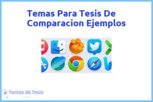 Tesis de Comparacion Ejemplos: Ejemplos y temas TFG TFM