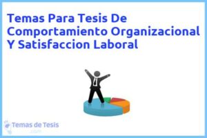 Tesis de Comportamiento Organizacional Y Satisfaccion Laboral: Ejemplos y temas TFG TFM