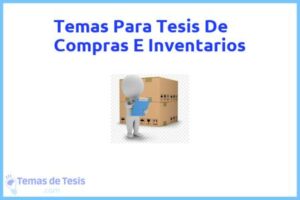 Tesis de Compras E Inventarios: Ejemplos y temas TFG TFM