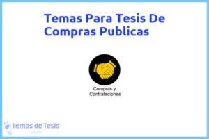 Tesis de Compras Publicas: Ejemplos y temas TFG TFM
