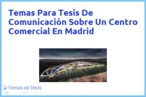 Tesis de Comunicación Sobre Un Centro Comercial En Madrid: Ejemplos y temas TFG TFM