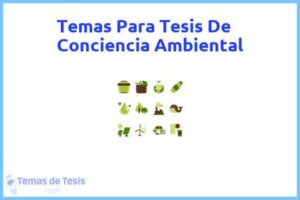 Tesis de Conciencia Ambiental: Ejemplos y temas TFG TFM