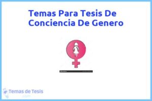 Tesis de Conciencia De Genero: Ejemplos y temas TFG TFM
