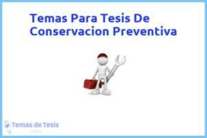 Tesis de Conservacion Preventiva: Ejemplos y temas TFG TFM