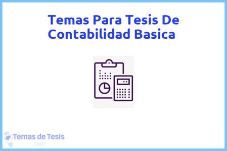 Tesis de Contabilidad Basica: Ejemplos y temas TFG TFM