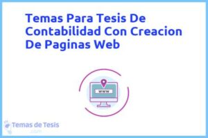 Tesis de Contabilidad Con Creacion De Paginas Web: Ejemplos y temas TFG TFM