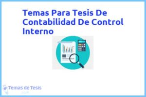 Tesis de Contabilidad De Control Interno: Ejemplos y temas TFG TFM