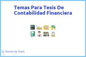 Tesis de Contabilidad Financiera: Ejemplos y temas TFG TFM