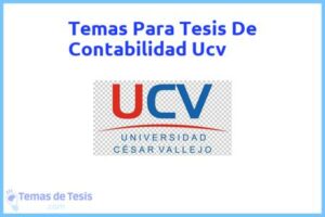 Tesis de Contabilidad Ucv: Ejemplos y temas TFG TFM