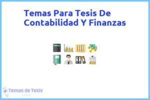 Tesis de Contabilidad Y Finanzas: Ejemplos y temas TFG TFM