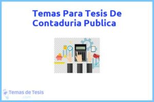 Tesis de Contaduria Publica: Ejemplos y temas TFG TFM