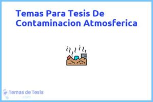 Tesis de Contaminacion Atmosferica: Ejemplos y temas TFG TFM