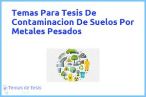Tesis de Contaminacion De Suelos Por Metales Pesados: Ejemplos y temas TFG TFM