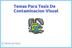 Tesis de Contaminacion Visual: Ejemplos y temas TFG TFM
