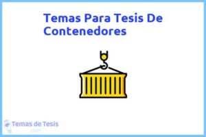 Tesis de Contenedores: Ejemplos y temas TFG TFM