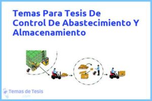 Tesis de Control De Abastecimiento Y Almacenamiento: Ejemplos y temas TFG TFM