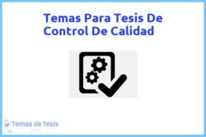 Tesis de Control De Calidad: Ejemplos y temas TFG TFM