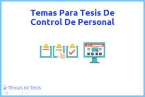 Tesis de Control De Personal: Ejemplos y temas TFG TFM