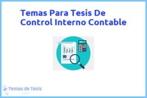Tesis de Control Interno Contable: Ejemplos y temas TFG TFM