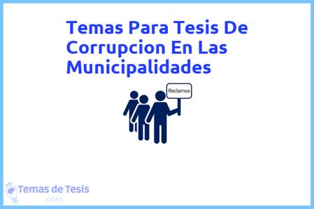 Tesis de Corrupcion En Las Municipalidades: Ejemplos y temas TFG TFM
