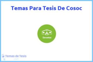 Tesis de Cosoc: Ejemplos y temas TFG TFM