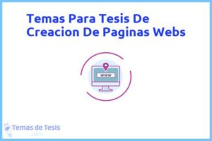 Tesis de Creacion De Paginas Webs: Ejemplos y temas TFG TFM