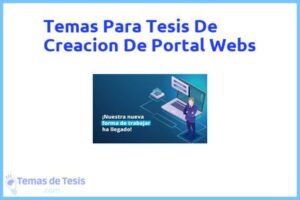 Tesis de Creacion De Portal Webs: Ejemplos y temas TFG TFM
